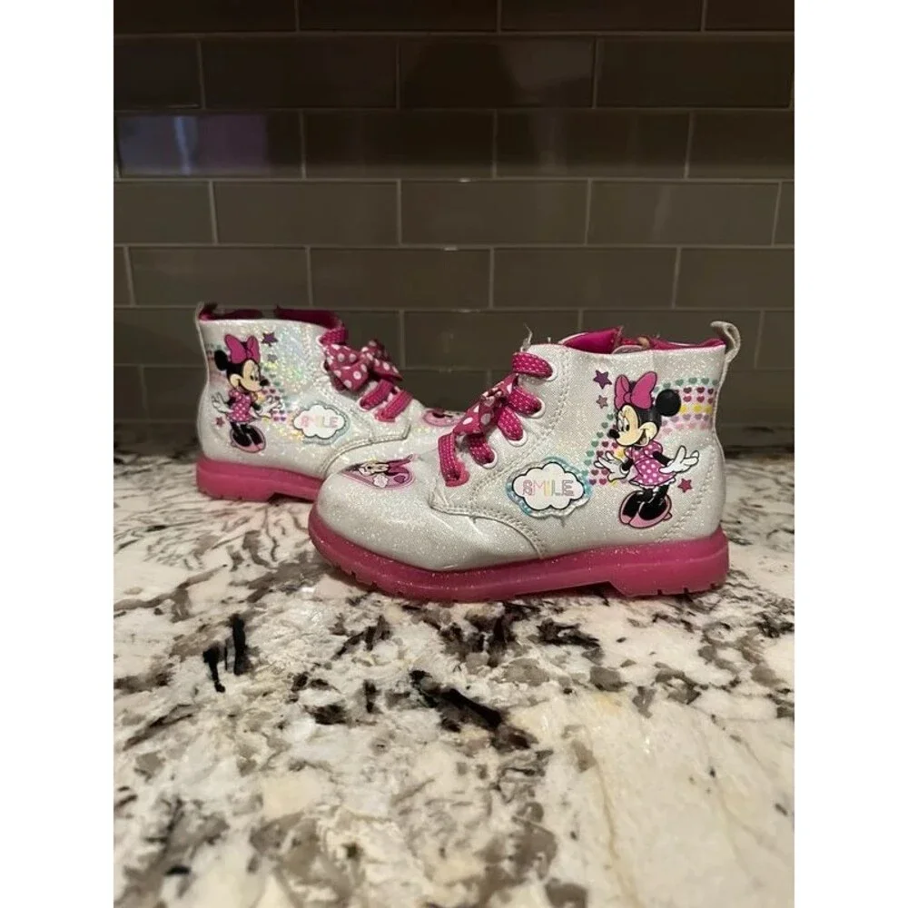 Disney Minnie Mouse High Top Girl Sneakers Size 12